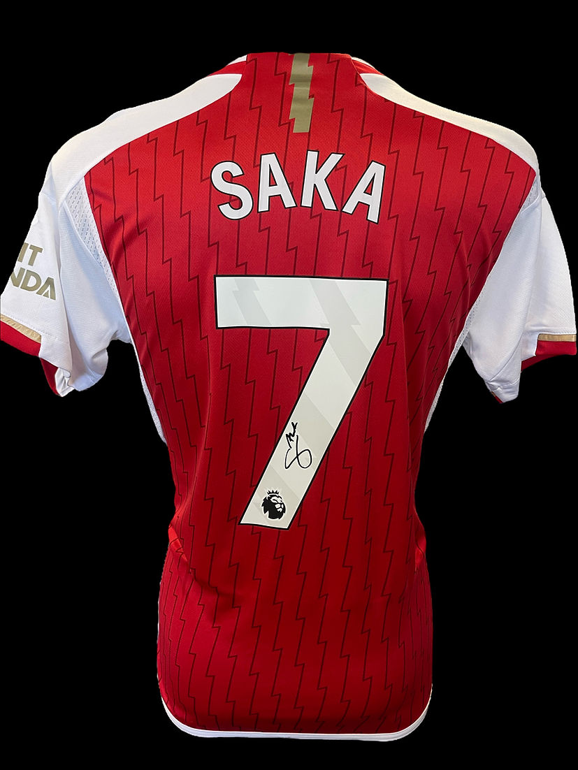 BUKAYO SAKA SIGNED ARSENAL FC 2023/24 HOME SHIRT SAKA 7 (AFTAL COA)