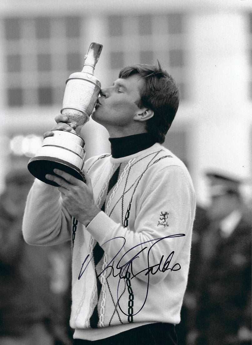 NICK FALDO SIGNED 16X12 THE OPEN ST ANDREWS GOLF PHOTOGRAPH 2 (AFTAL COA)