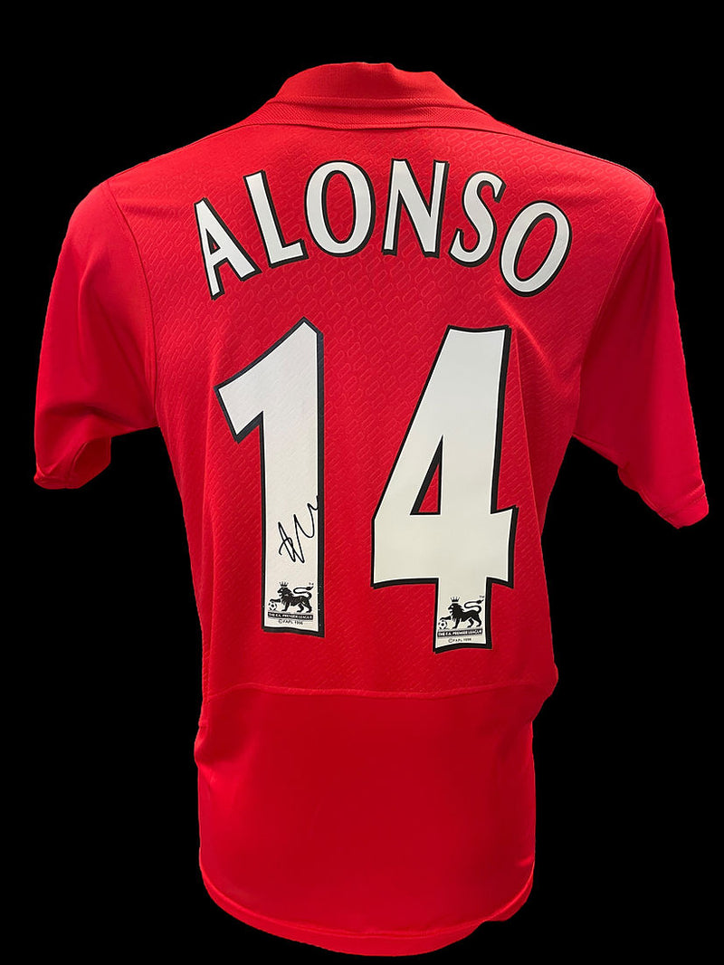 XABI ALONSO SIGNED 2005 RETRO LIVERPOOL FC ISTANBUL HOME SHIRT (AFTAL COA)-1