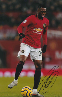 AARON WAN BISSAKA SIGNED MANCHESTER UNITED 12X8 PHOTOGRAPH (AFTAL COA)-1