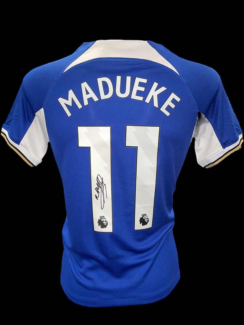 NONI MADUEKE SIGNED CHELSEA FC 2023/24 HOME SHIRT MADUEKE 11 (AFTAL COA)
