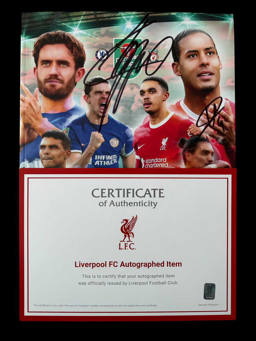 JURGEN KLOPP & VIRGIL VAN DIJK SIGNED CARABAO CUP FINAL PROGRAMME (AFTAL COA) 2