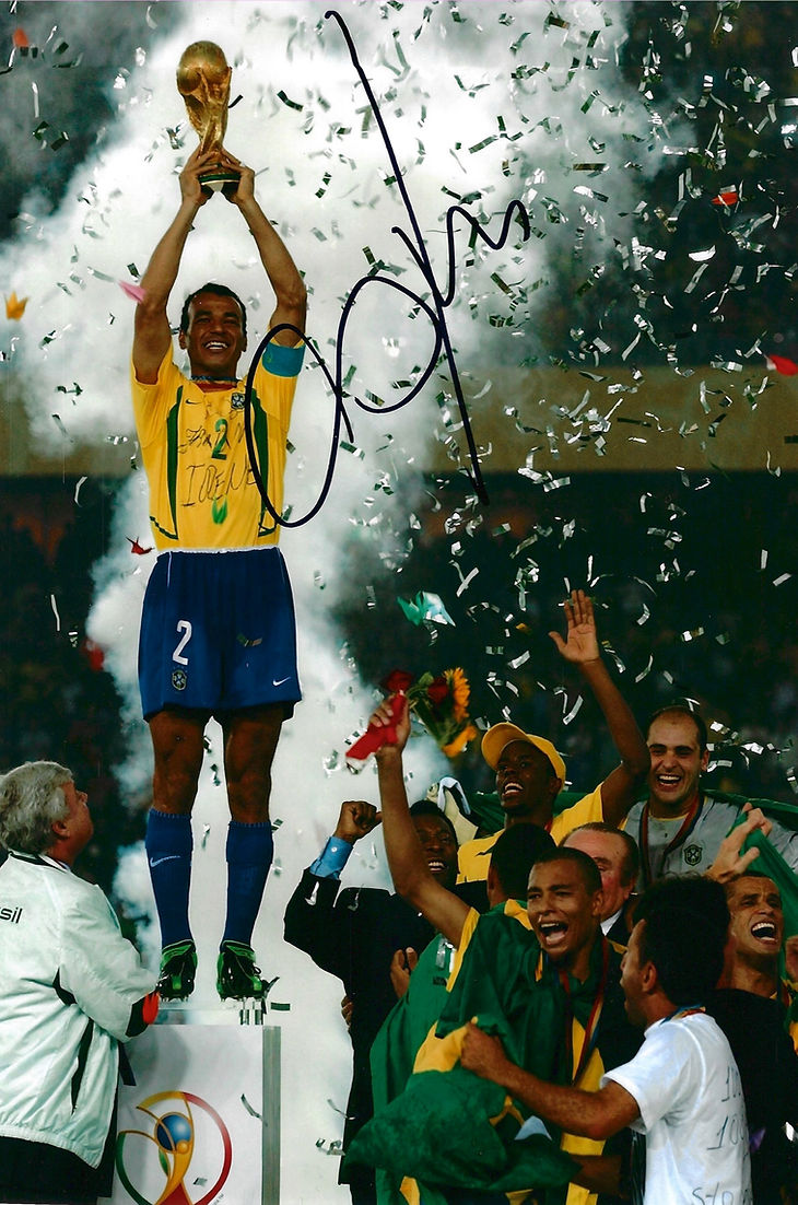 CAFU SIGNED BRAZIL WORLD CUP WINNERS 12x8 PHOTOGRAPH (AFTAL COA)