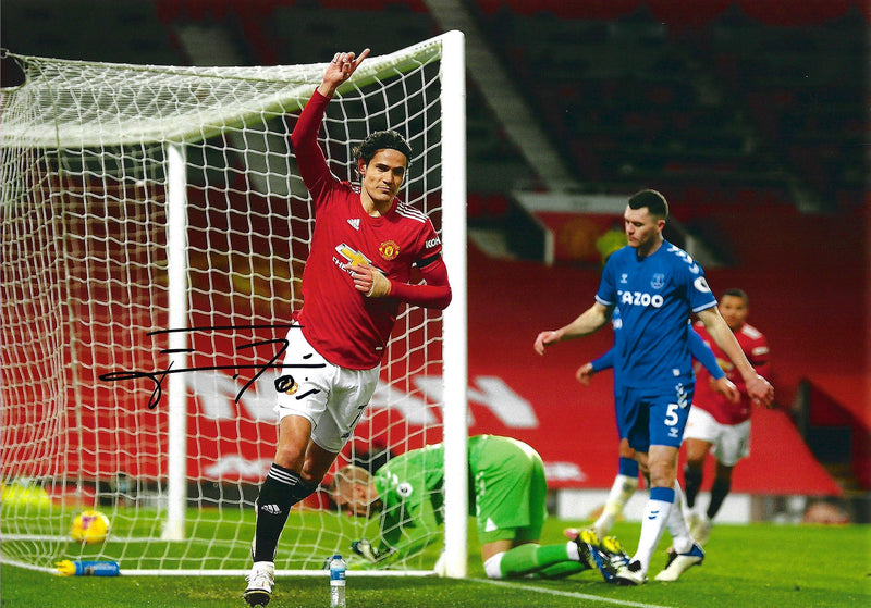 EDINSON CAVANI 12X8 SIGNED MANCHESTER UNITED PHOTOGRAPH (AFTAL COA)-1