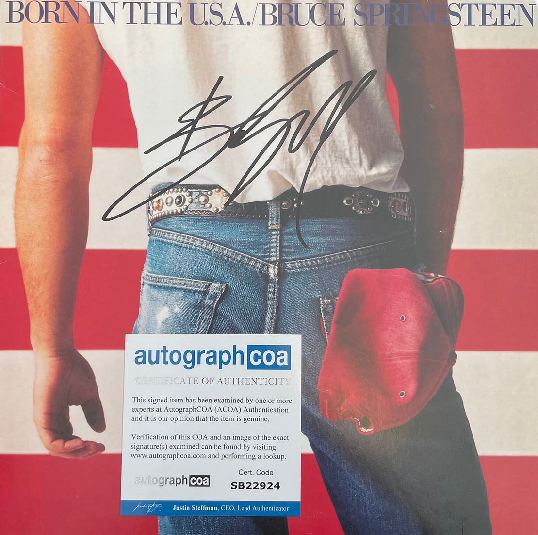 BRUCE SPRINGSTEEN SIGNED BORN IN THE USA VINYL LP (ACOA RACC COA) 2