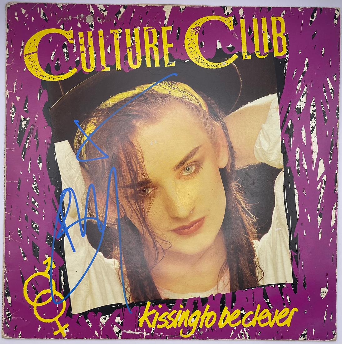 BOY GEORGE SIGNED CULTURE CLUB KISSING TO BE CLEVER VINYL LP (AFTAL COA)