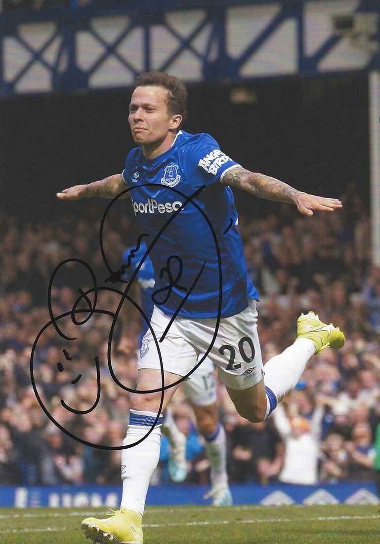 BERNARD DUARTE SIGNED 12X8 EVERTON PHOTOGRAPH (AFTAL COA)-1