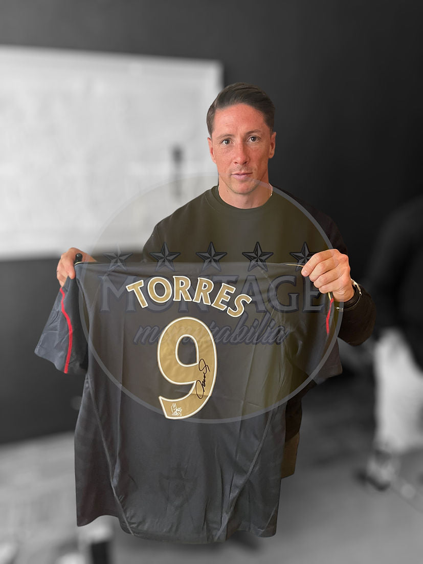 FERNANDO TORRES SIGNED LIVERPOOL 2009/10 AWAY SHIRT (ACG CERT AG17244)-3