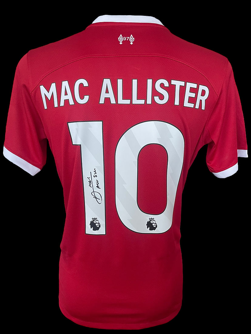 ALEXIS MAC ALLISTER SIGNED 2023/24 LIVERPOOL FC HOME SHIRT (AFTAL COA)-1