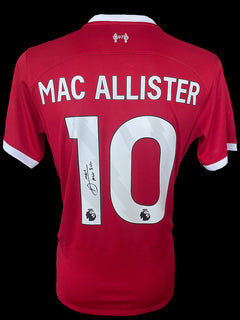 ALEXIS MAC ALLISTER SIGNED 2023/24 LIVERPOOL FC HOME SHIRT (AFTAL COA)-1