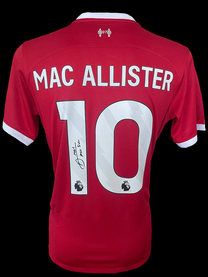 ALEXIS MAC ALLISTER SIGNED 2023/24 LIVERPOOL FC HOME SHIRT (AFTAL COA)-1