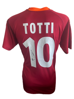 FRANCESCO TOTTI SIGNED AS ROMA 2000/2001 LEAGUE WINNERS SHIRT (AFTAL COA)-1