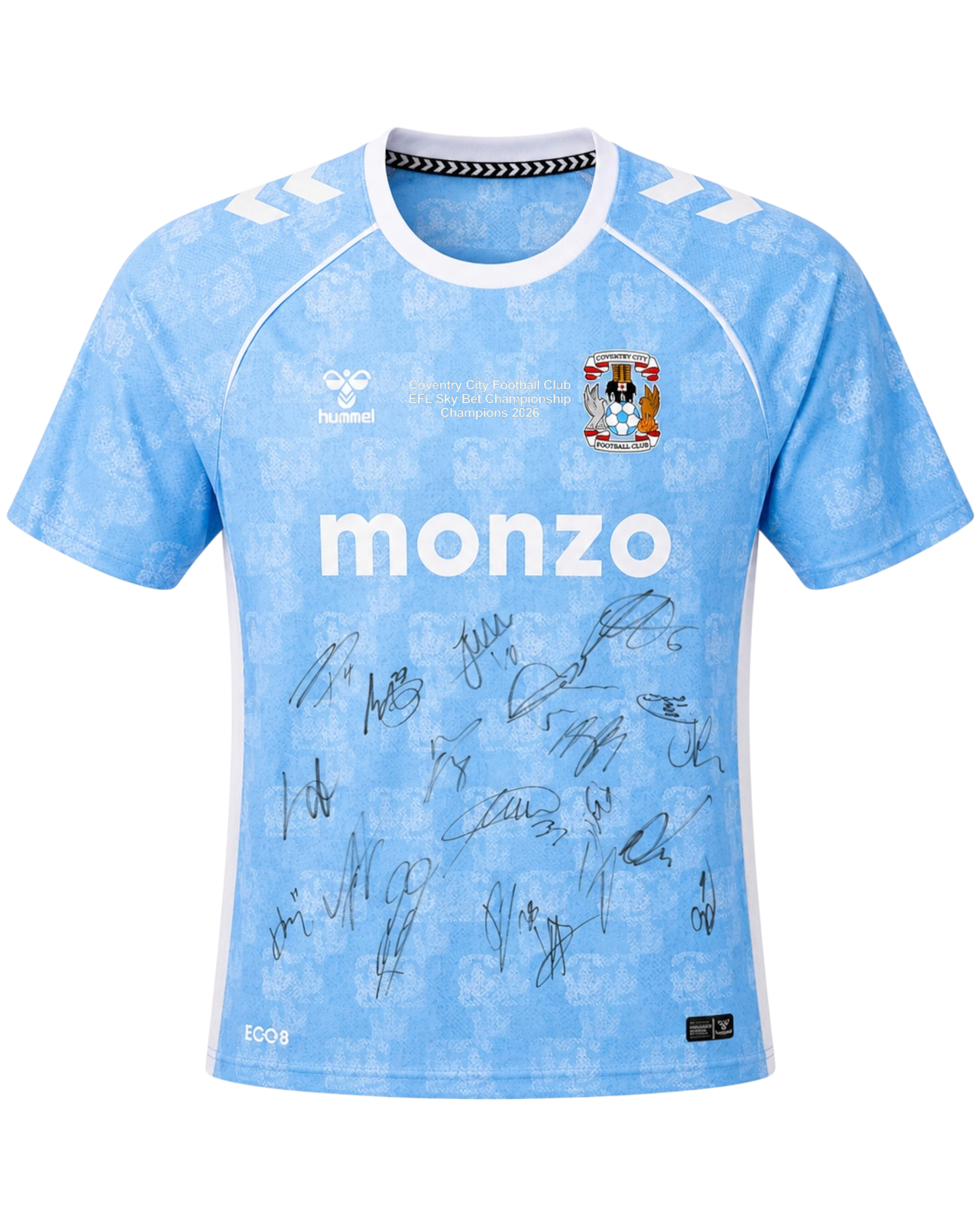 COVENTRY CITY FC 2025/26 CHAMPIONS SQUAD SIGNED HOME SHIRT (ACG CERT AG19060)