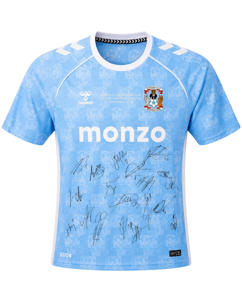 COVENTRY CITY FC 2025/26 CHAMPIONS SQUAD SIGNED HOME SHIRT (ACG CERT AG19060)-1