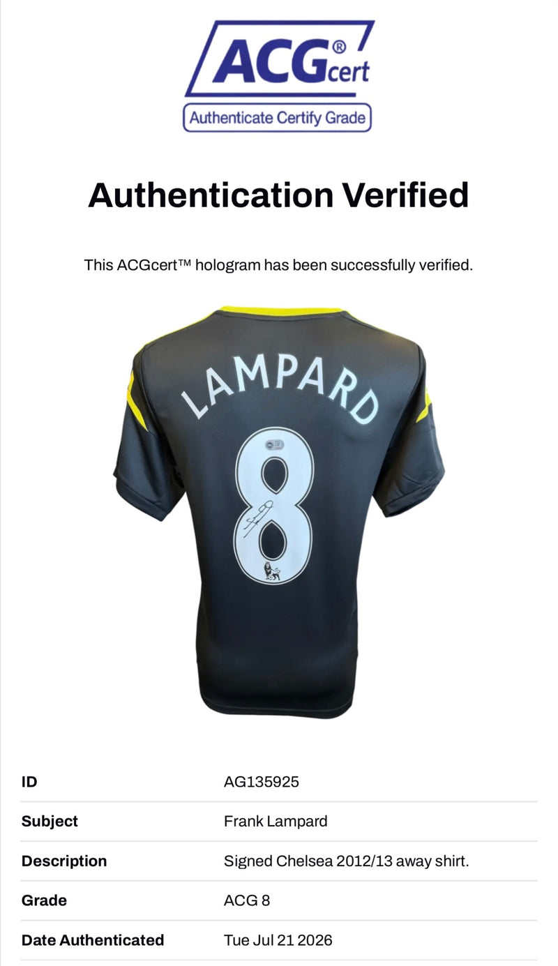 FRANK LAMPARD SIGNED CHELSEA 2012/13 AWAY SHIRT (ACG CERT AG135925)-2