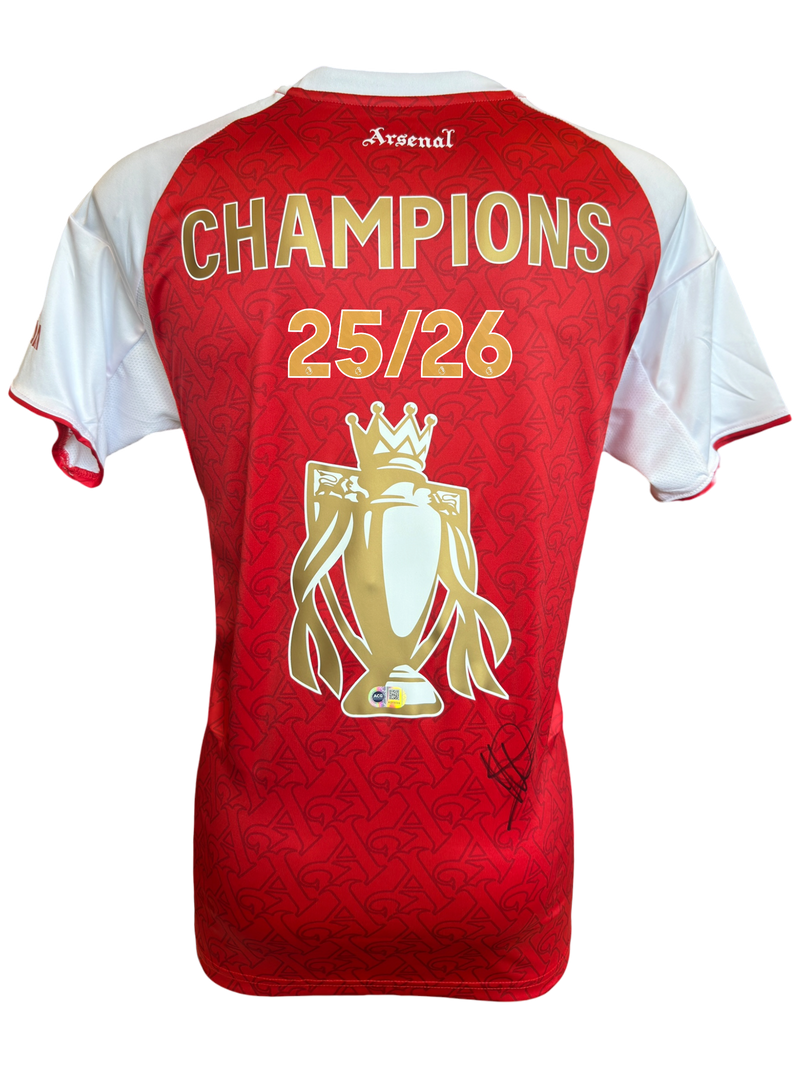 MIKEL ARTETA SIGNED ARSENAL 25/26 CHAMPIONS HOME SHIRT (ACG CERT AG19099)-1