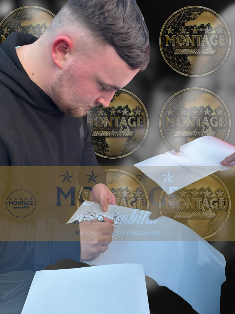 LUKE THE NUKE LITTLER SIGNED PREMIER LEAGUE CHAMPION 12x8 (ACG CERT AG18858)-5