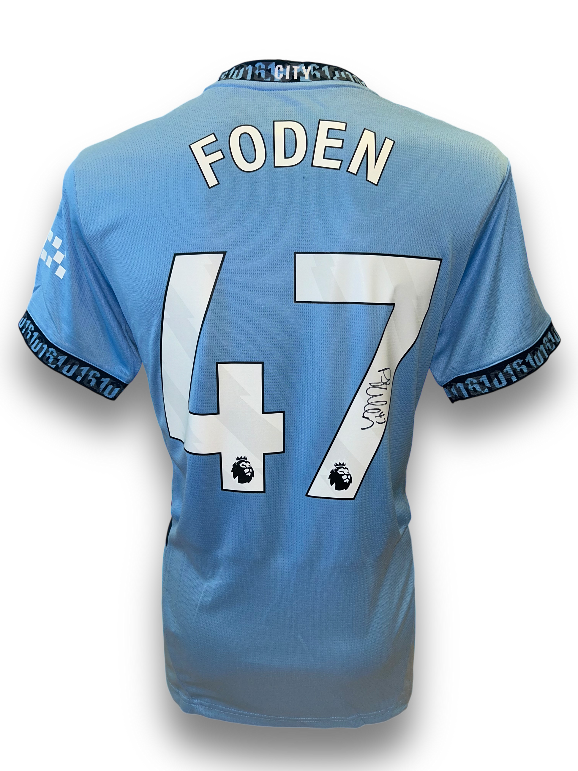 PHIL FODEN SIGNED 2024/25 MANCHESTER CITY HOME SHIRT (AFTAL COA)-1