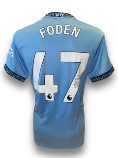 PHIL FODEN SIGNED 2024/25 MANCHESTER CITY HOME SHIRT (AFTAL COA)-1