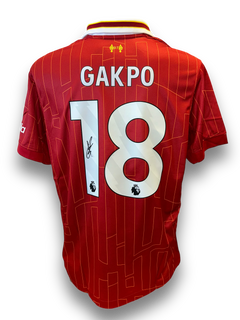 CODY GAKPO SIGNED 2024/25 LIVERPOOL FC HOME SHIRT (AFTAL COA)-1
