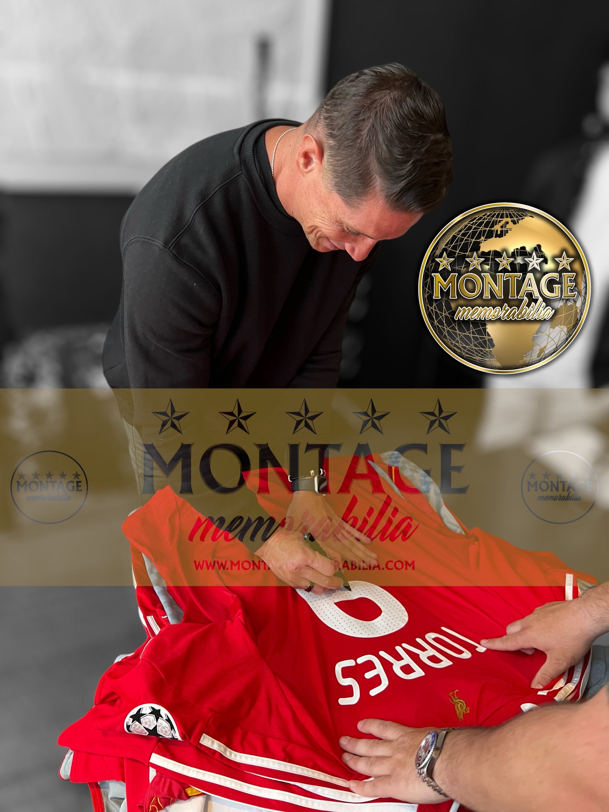 FERNANDO TORRES SIGNED LIVERPOOL FC UCL 2008/10 HOME SHIRT (ACG CERT AG17271)-3