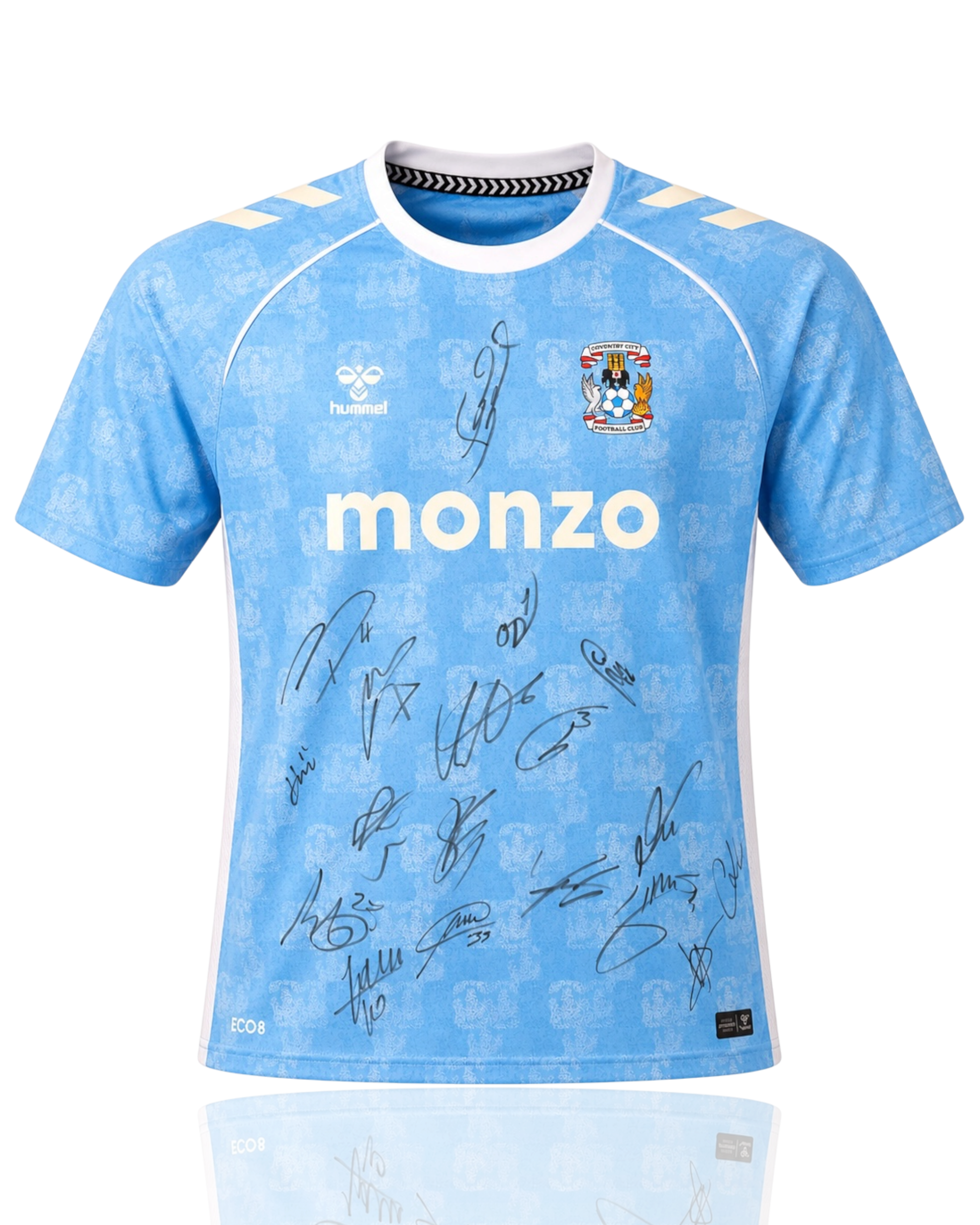 COVENTRY CITY FC 2025/26 CHAMPIONS SQUAD SIGNED HOME SHIRT (ACG CERT AG19067)