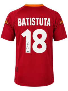 GABRIEL BATISTUTA SIGNED AS ROMA 00/01 HOME SHIRT (ACG CERT AG135549)-1