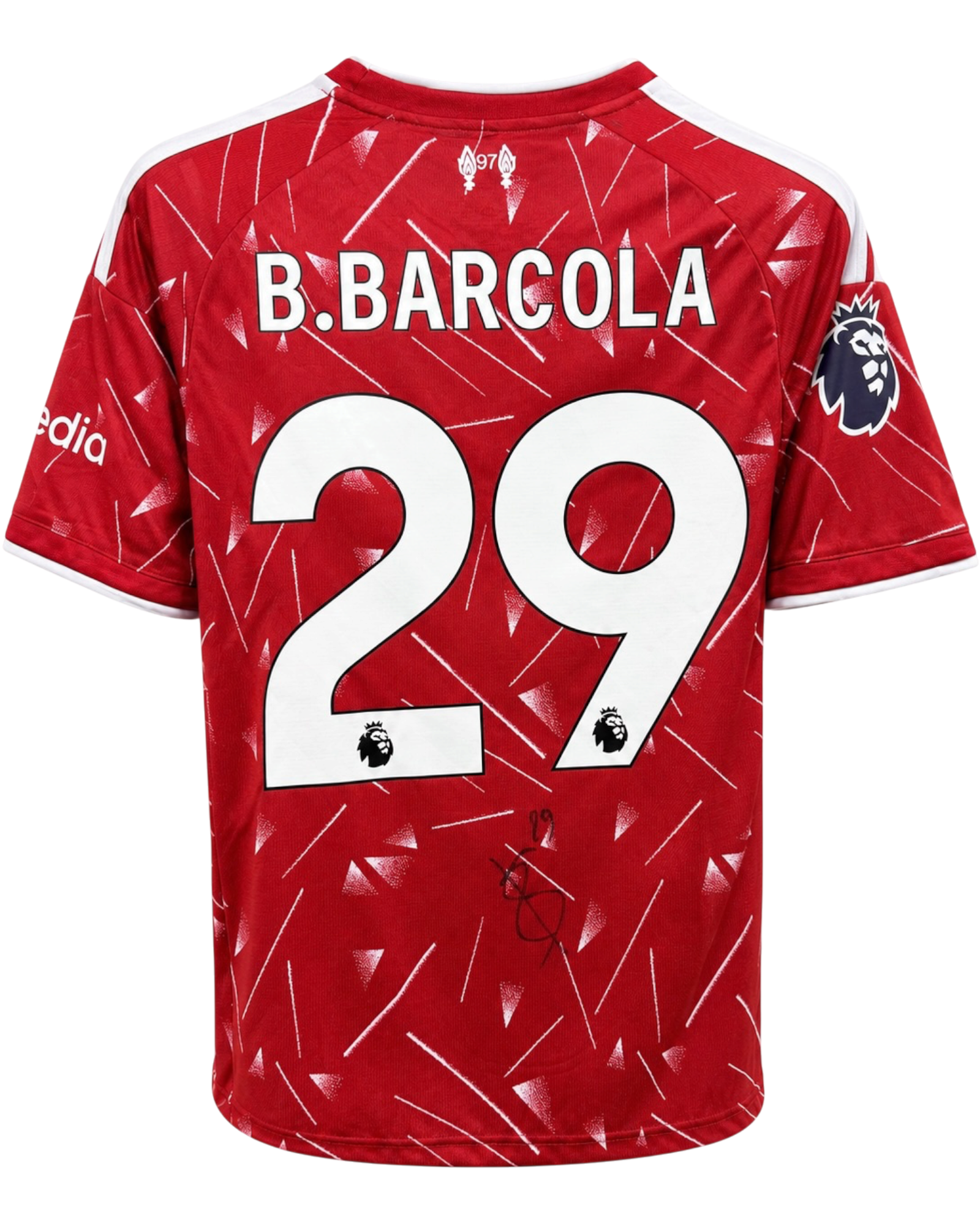 BRADLEY BARCOLA SIGNED LIVERPOOL FC 26/27 HOME SHIRT (ACG CERT)