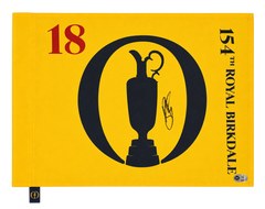 RYAN FOX SIGNED THE OPEN GOLF 154TH OPEN WINNER PIN FLAG (ACG CERT AG135560)-1