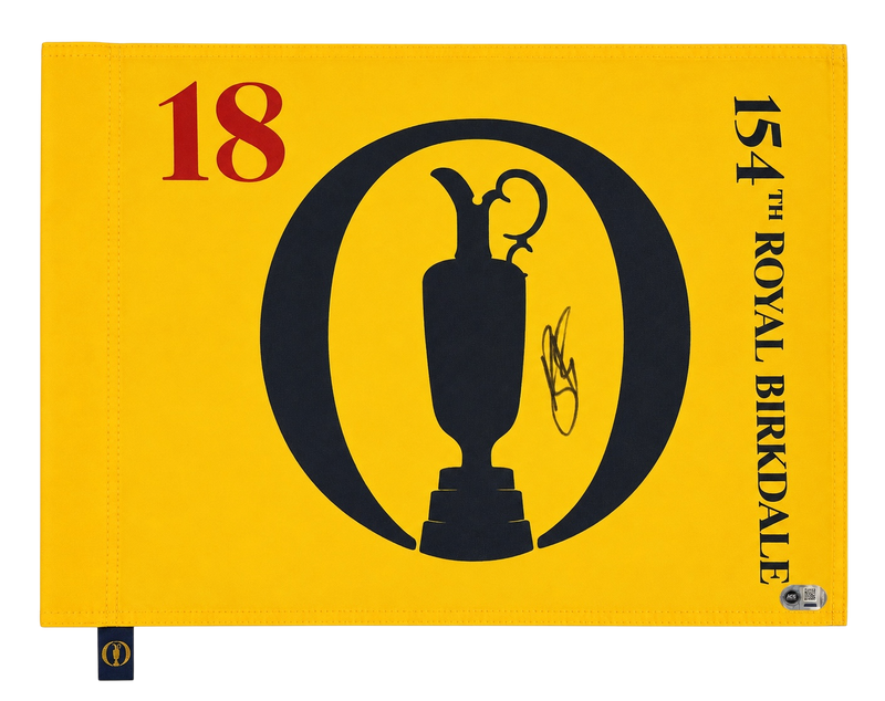 RYAN FOX SIGNED THE OPEN GOLF 154TH OPEN WINNER PIN FLAG (ACG CERT AG135560)-1