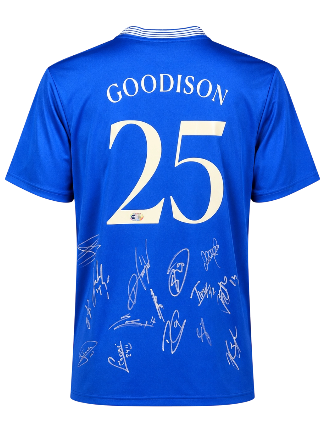 EVERTON FC SQUAD SIGNED GOODISON 25 2024/25 HOME SHIRT (ACG CERT AG19319)