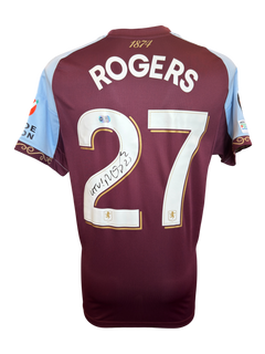 MORGAN ROGERS SIGNED 25/26 ASTON VILLA HOME UEL SHIRT (ACG CERT AG19084)-1