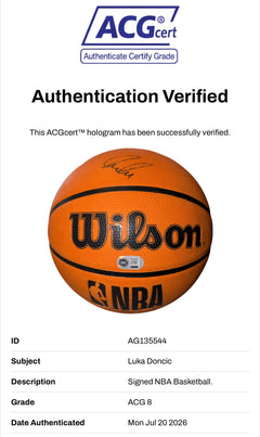 LUKA DONCIC SIGNED NBA BASKETBALL LA LAKERS (ACG CERT AG AG135544)-3