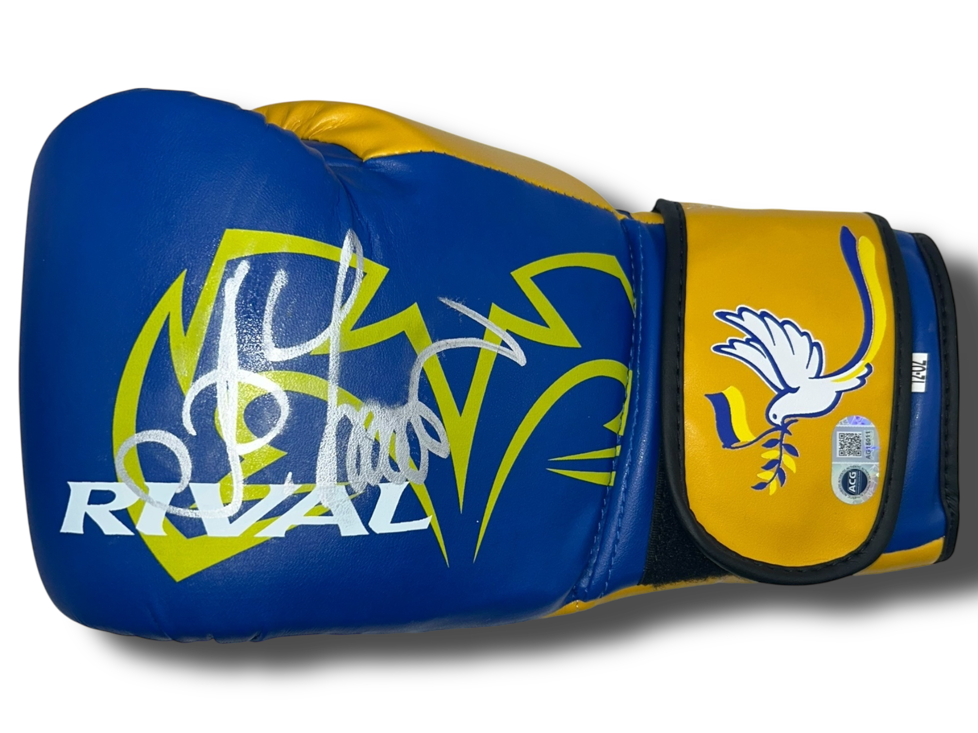 OLEKSANDR USYK SIGNED RIVAL BLUE UKRAINE BOXING GLOVE (ACG AG15011)