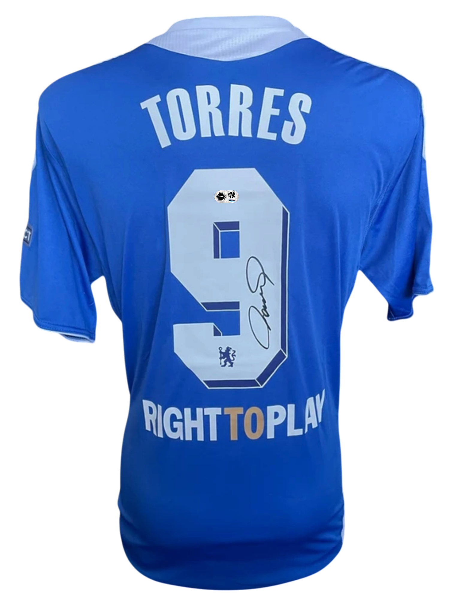 FERNANDO TORRES SIGNED CHELSEA 2012 MUNICH UCL WINNERS HOME SHIRT (ACG CERT AG19347)
