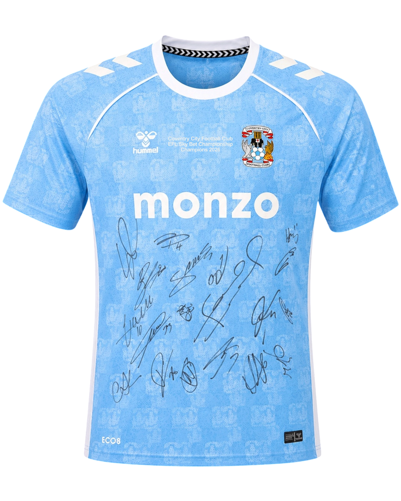 COVENTRY CITY FC 2025/26 CHAMPIONS SQUAD SIGNED HOME SHIRT (ACG CERT AG19064)-1