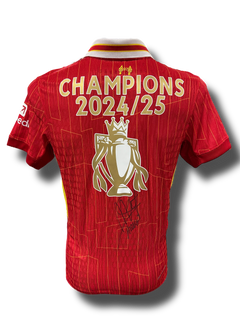 ARNE SLOT SIGNED LIVERPOOL FC 2024/25 CHAMPIONS GOLD TROPHY HOME SHIRT 3 (AFTAL COA)-1