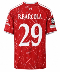 BRADLEY BARCOLA SIGNED LIVERPOOL FC UCL 26/27 HOME SHIRT (ACG CERT)-1