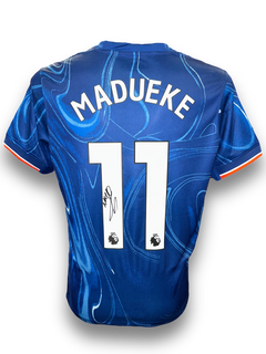 NONI MADUEKE SIGNED CHELSEA FC 2024/25 HOME SHIRT MADUEKE 11 (AFTAL COA)-1