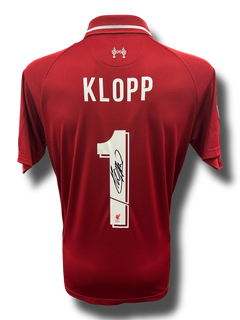 JURGEN KLOPP SIGNED 2018/19 LIVERPOOL CHAMPIONS LEAGUE FINAL SHIRT (AFTAL COA) 2-1