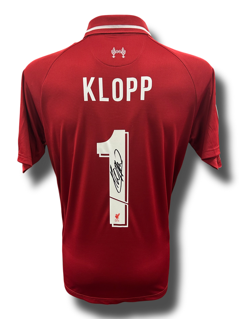 JURGEN KLOPP SIGNED 2018/19 LIVERPOOL CHAMPIONS LEAGUE FINAL SHIRT (AFTAL COA) 2-1