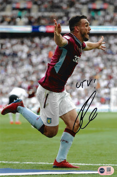 JOHN MCGINN SIGNED ASTON VILLA 12X8 PHOTOGRAPH (ACG CERT AG178850)-1