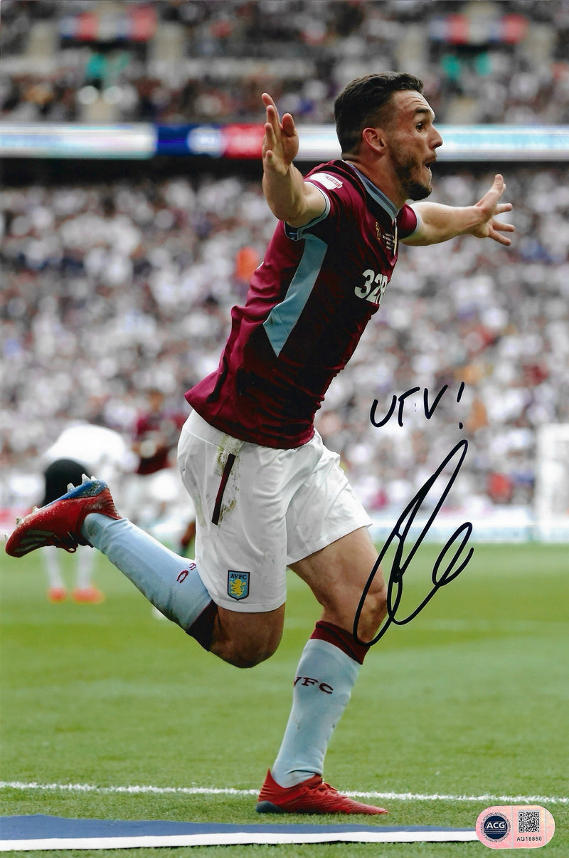 JOHN MCGINN SIGNED ASTON VILLA 12X8 PHOTOGRAPH (ACG CERT AG178850)-1