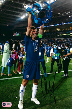 CESAR AZPILICUETA SIGNED 12X8 CHELSEA UCL WIN PHOTO (ACG CERT AG18865)-1