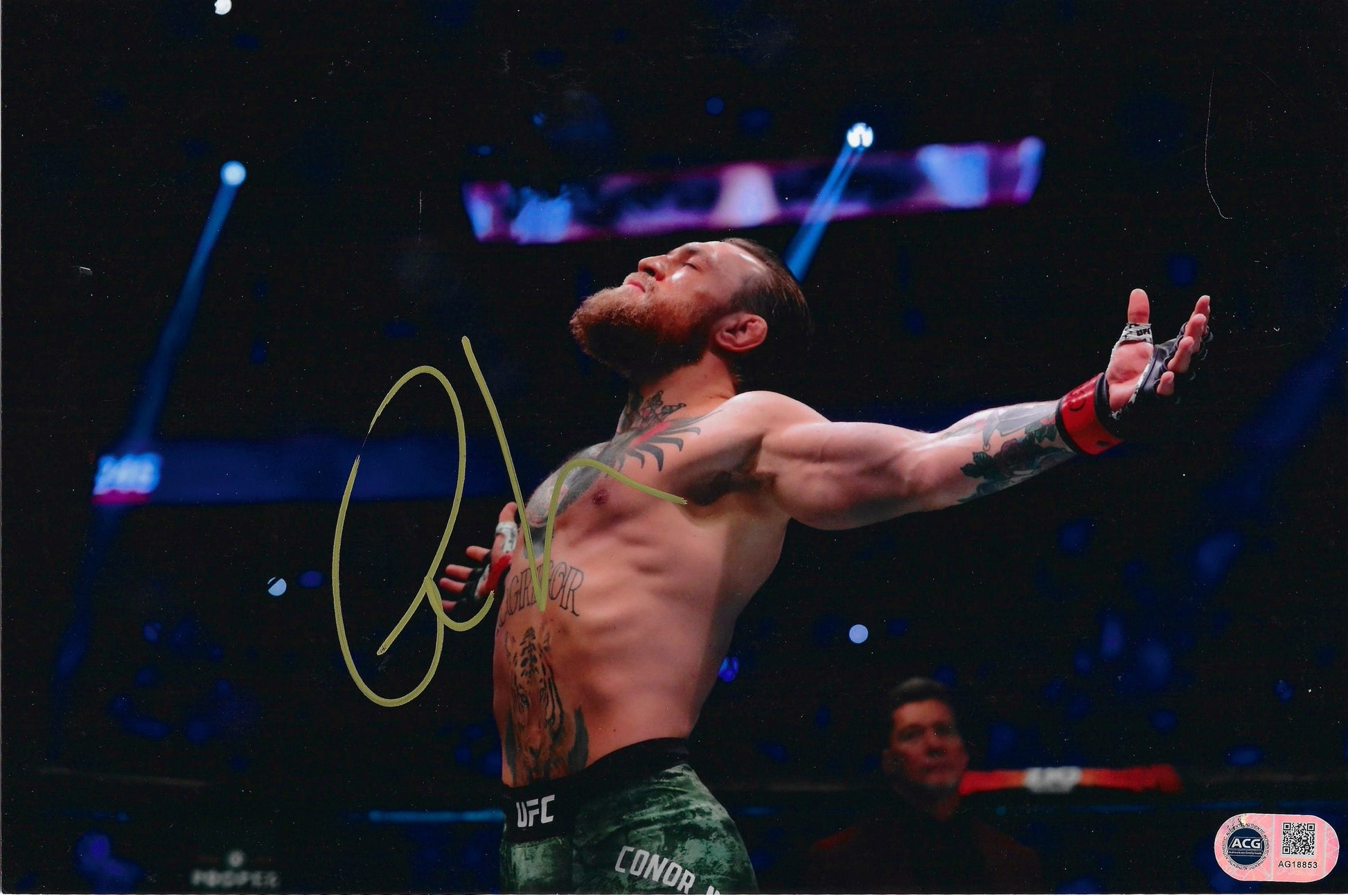 CONOR MCGREGOR SIGNED 12X8 PHOTOGRAPH UFC NOTORIOUS (ACG CERT AG18853)-1