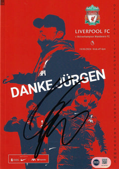 JURGEN KLOPP SIGNED FINAL LFC GAME PROGRAMME V WOLVES (ACG CERT AG18793)-1