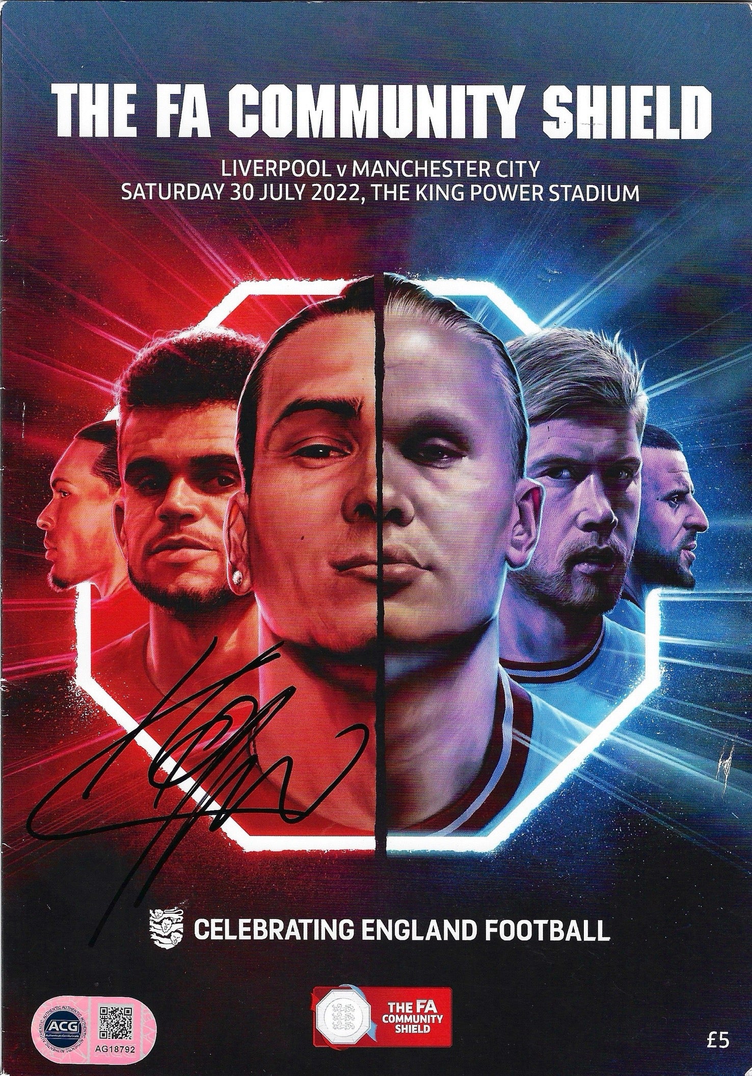 JURGEN KLOPP SIGNED COMMUNITY SHIELD 2022 PROGRAMME (ACG CERT AG18792)-1