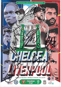 LIVERPOOL SIGNED CARABAO CUP 22 FINAL PROGRAMME KLOPP JOTA VIRGIL (ACG CERT AG18790)-1