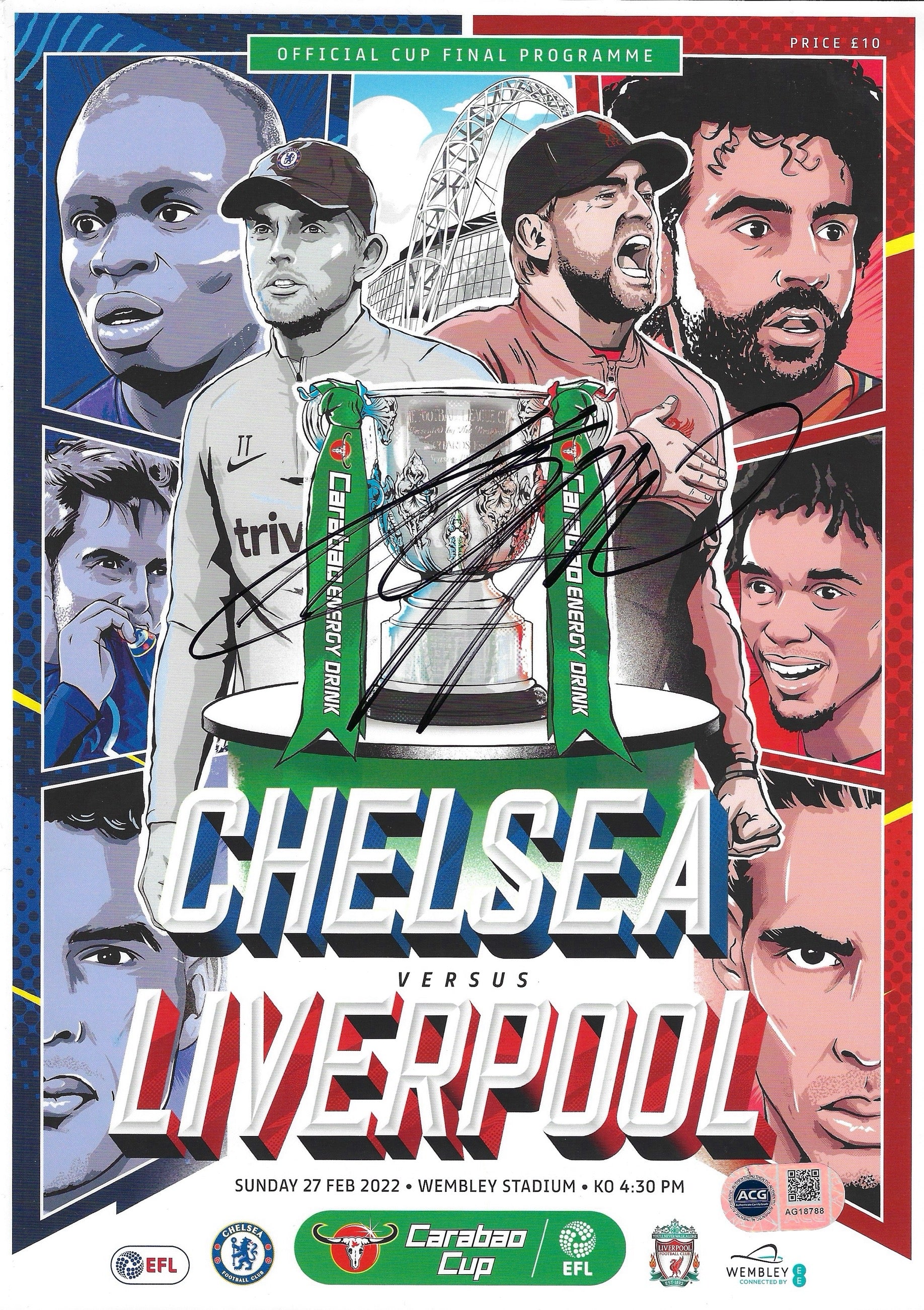 JURGEN KLOPP SIGNED CARABAO CUP FINAL 2022 PROGRAMME (ACG CERT AG18788)-1