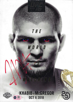 KHABIB NURMAGOMEDOV SIGNED UFC 229 MCGREGOR PROGRAMME (ACG CERT AG18784)-1